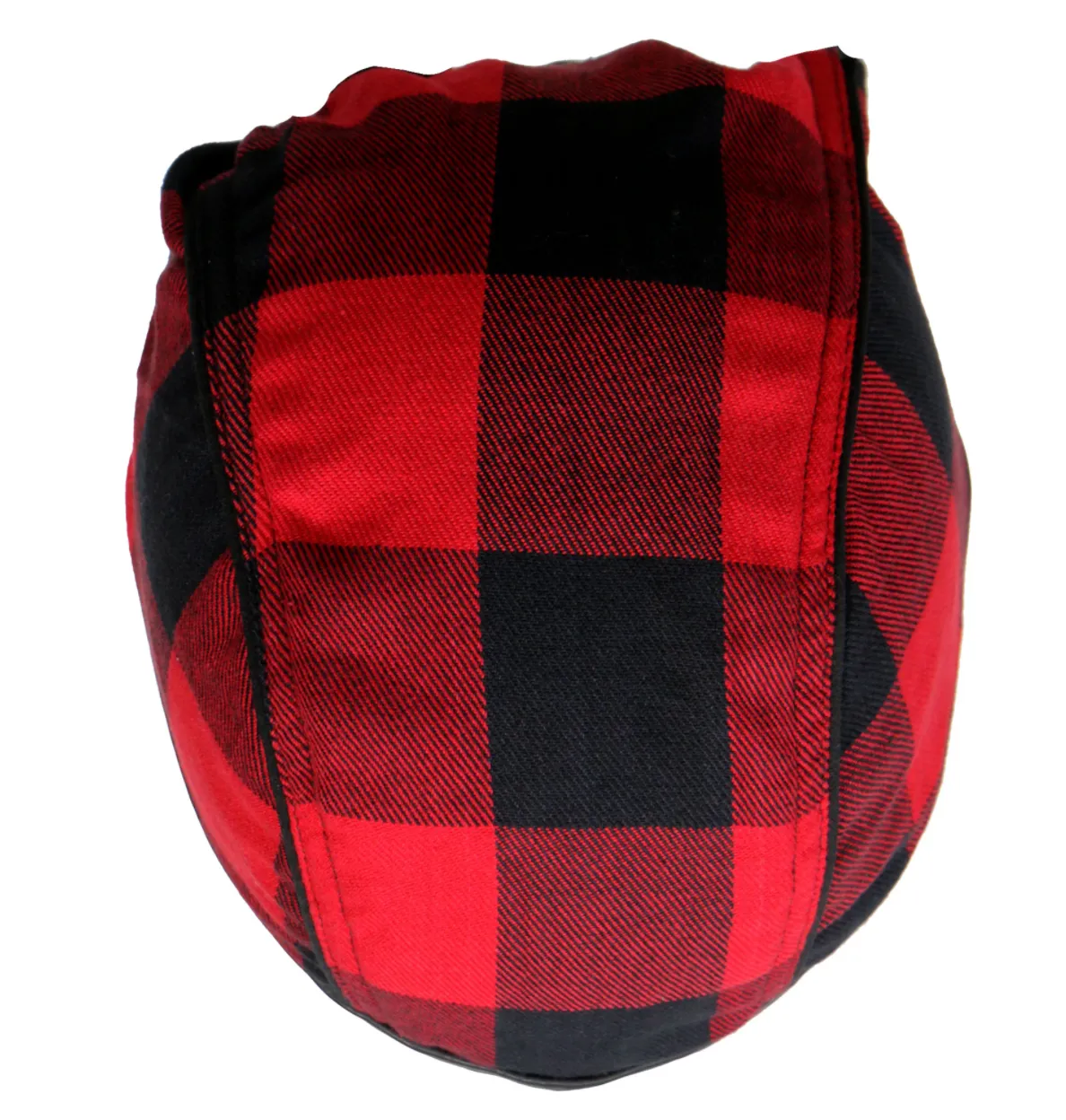 RED Check Flannel with Leather Trim Pre-Tied Zandana - Bandana