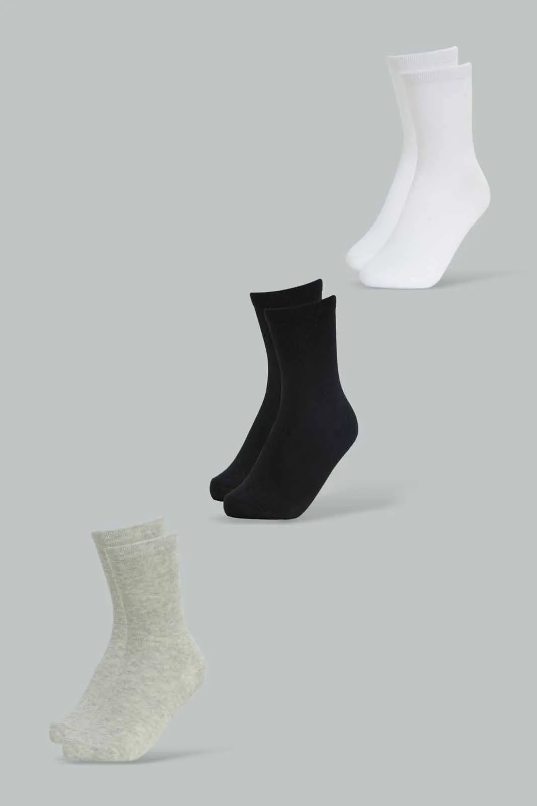 Senior Boys Assorted Midi-Length Socks ( Pack Of 3)