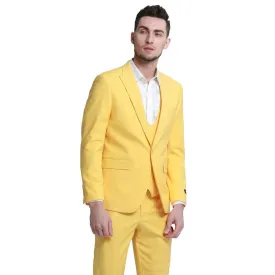 Skinny Fit Canary Yellow 3pc Suit