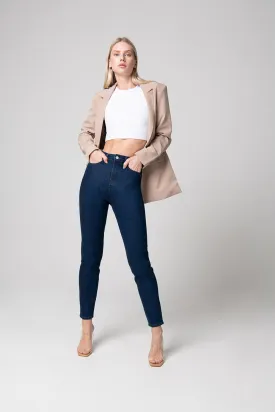 Slim Fit Mom Jeans - Dark Blue