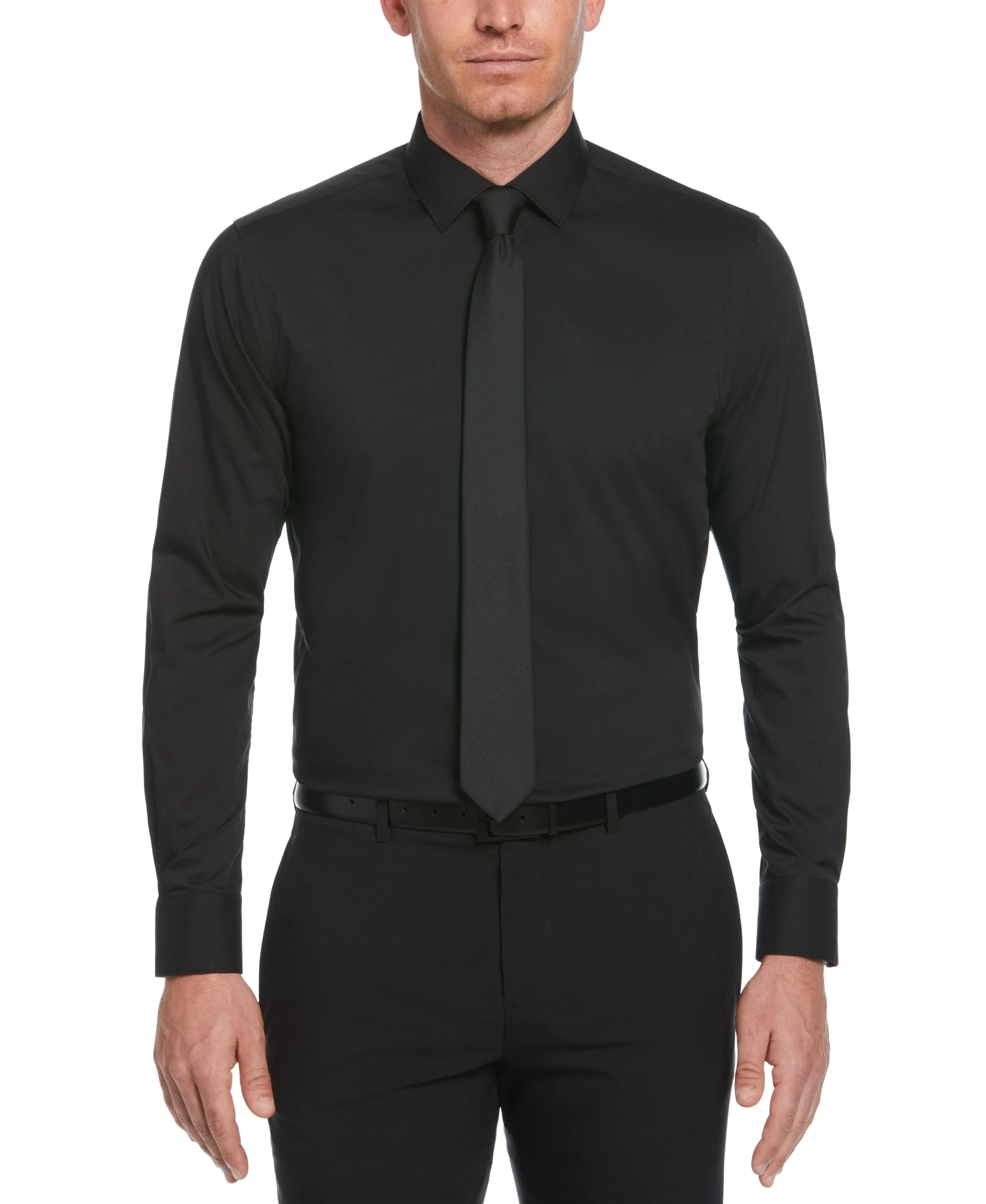 Slim Fit Solid Dress Shirt