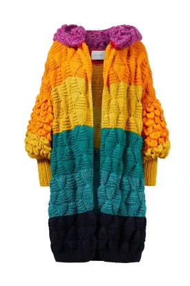 Soraya Rainbow Cashmere Coat