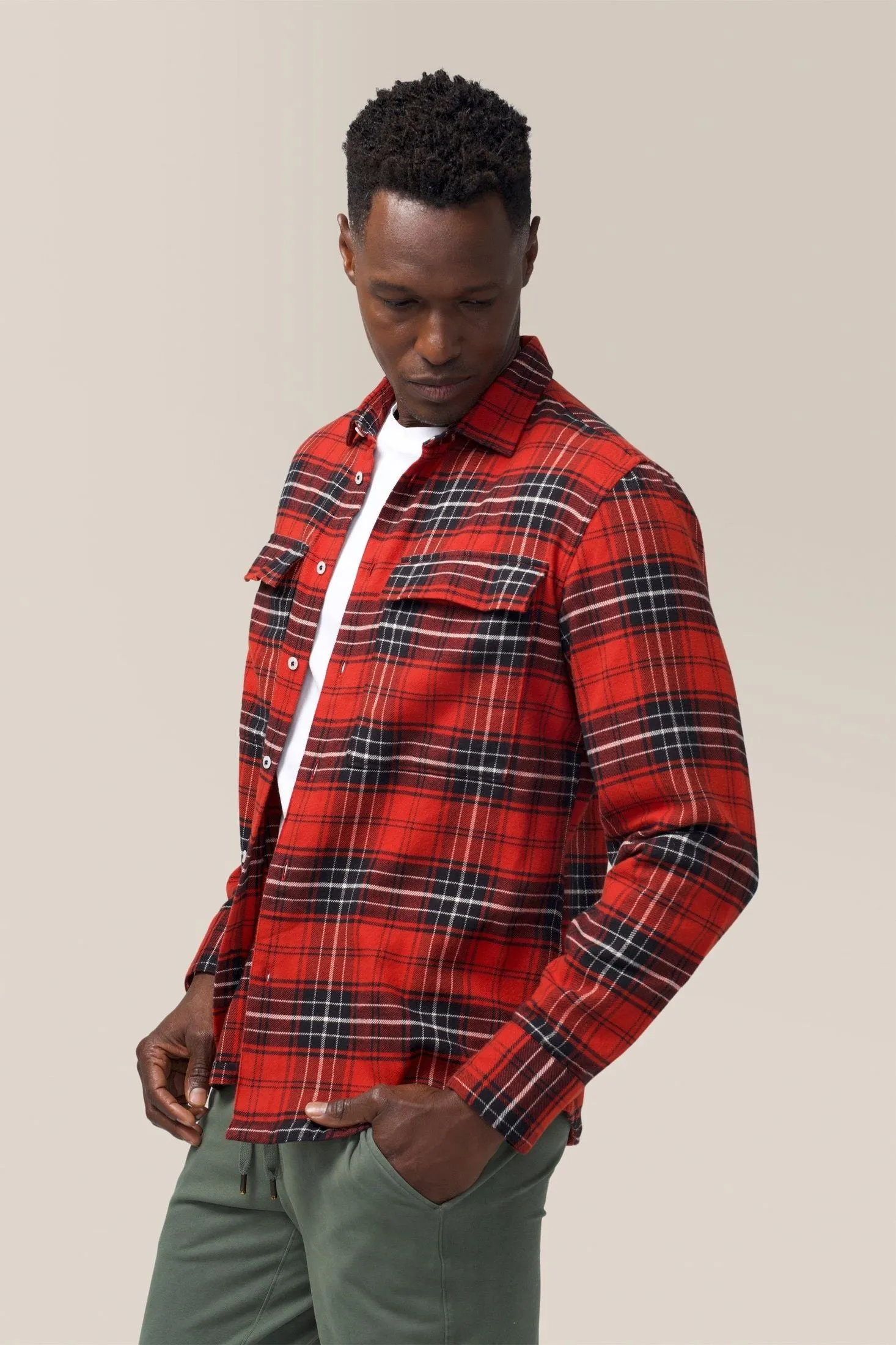 Stadium Shirt Jacket | Brushed Flannel