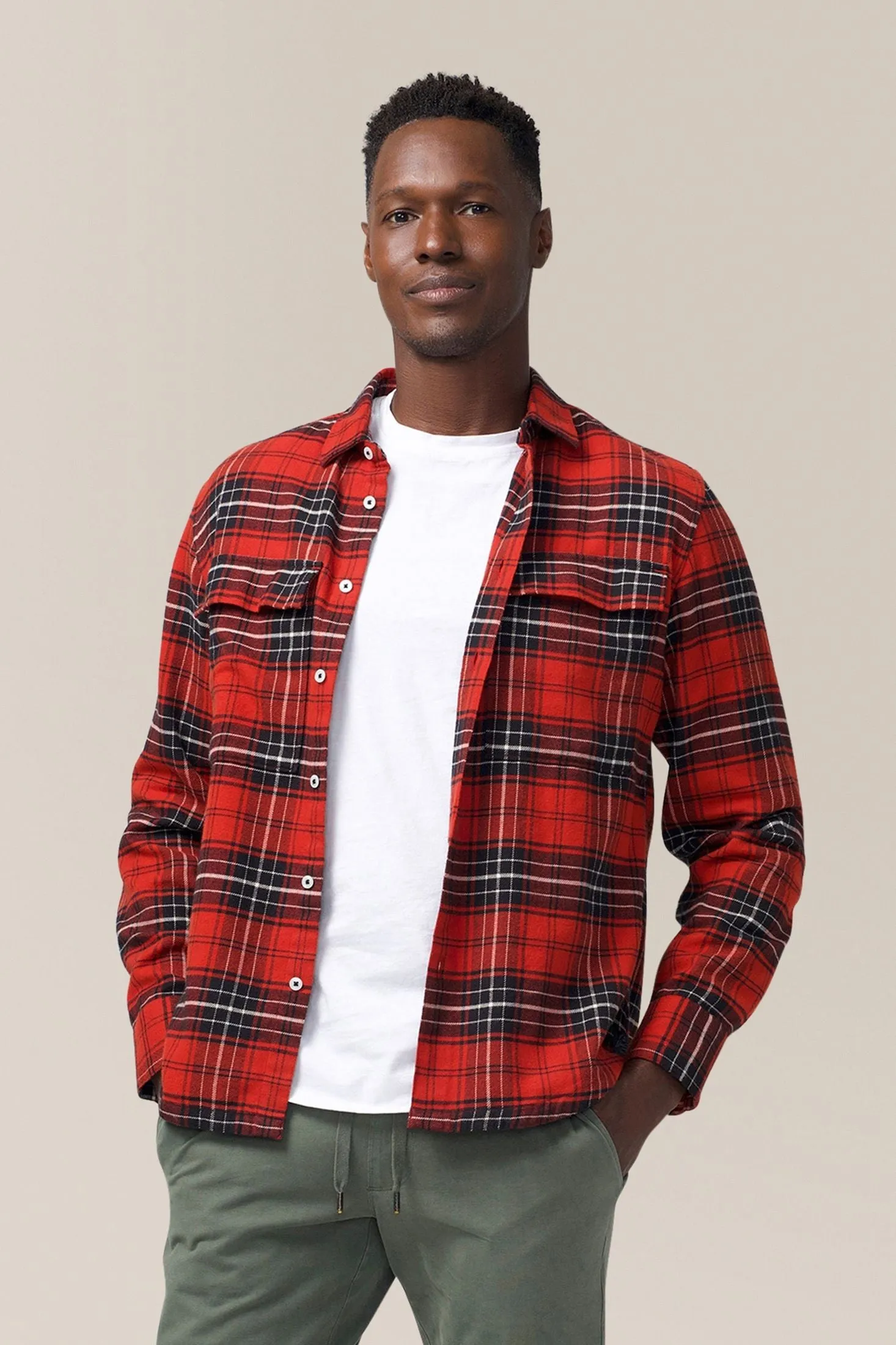 Stadium Shirt Jacket | Brushed Flannel