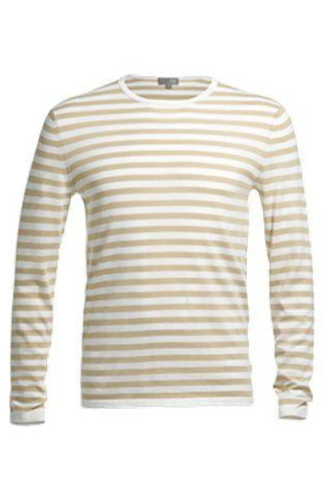 STRIPED COTTON CASHMERE CREWNECK