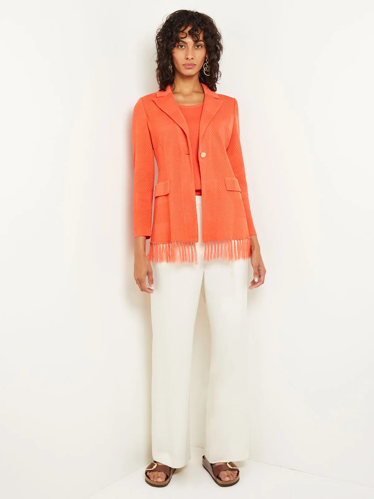 Tailored Fit Jacket - One-Button Ottoman Knit