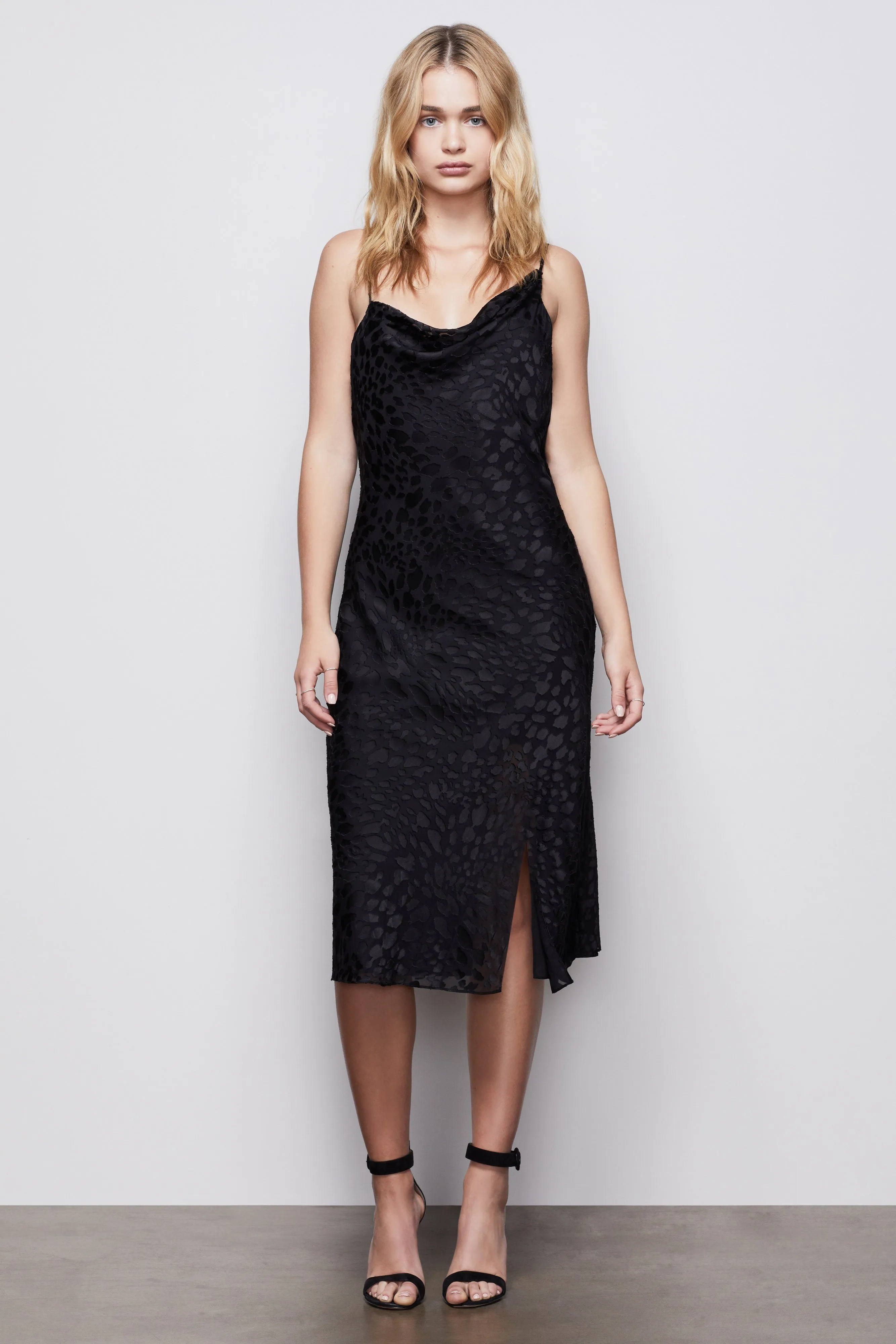 THE MIDNIGHT LEOPARD BURNOUT DRESS | BLACK001