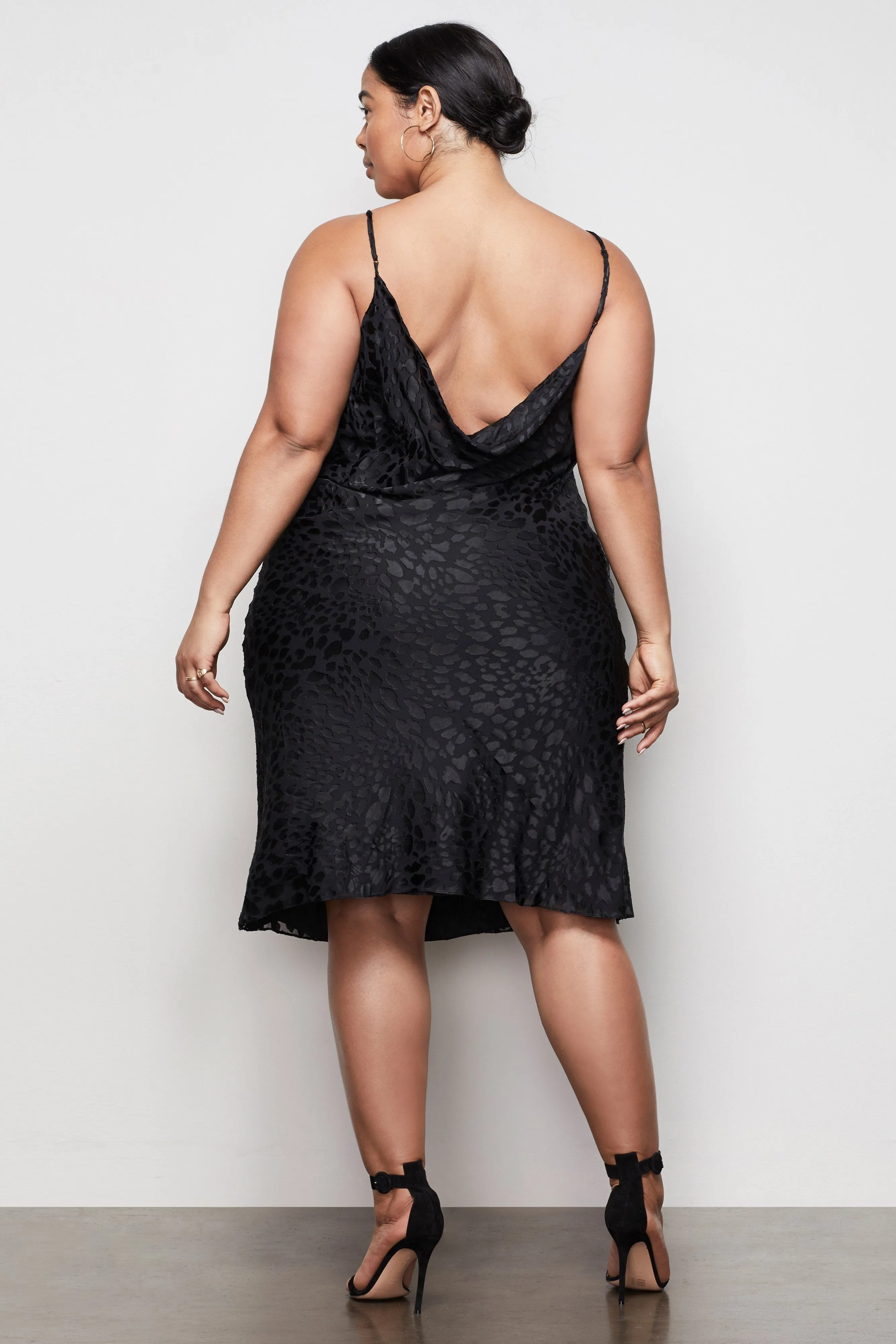 THE MIDNIGHT LEOPARD BURNOUT DRESS | BLACK001