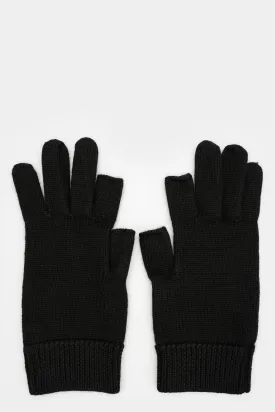 Touchscreen wool knit gloves