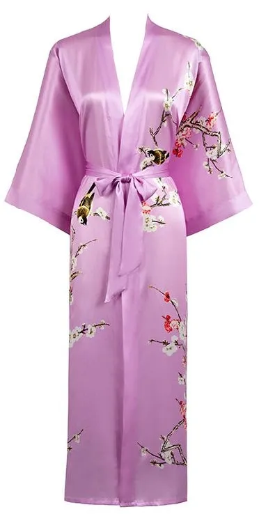 Traditional Silk Cherry Blossom Kimono (in stock, 3 day delivery)