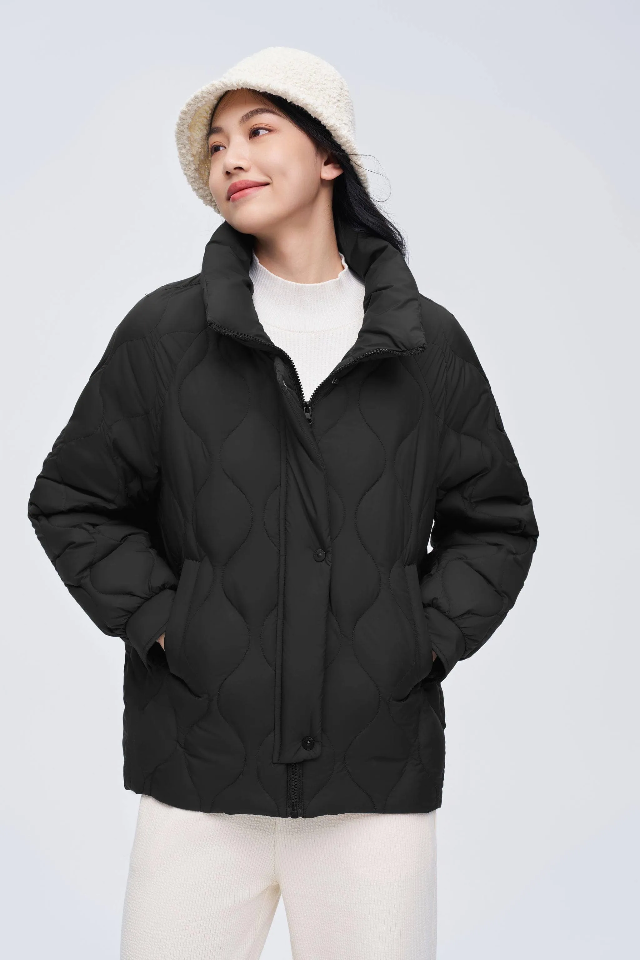 Women's Contrast Piping Weightless Down Jacket