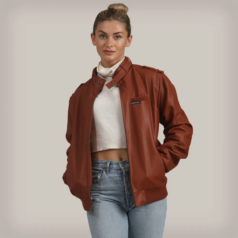 Women's Faux Leather Iconic Racer Oversized Jacket