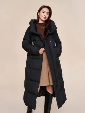 Womens Long-Length Down Coat with Enhanced Insulation - Model 5184