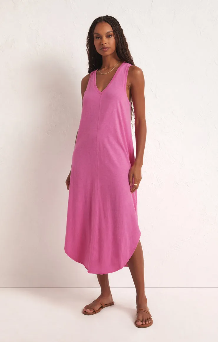 Z Supply Essentials Reverie Midi Dress (Heartbreaker Pink)