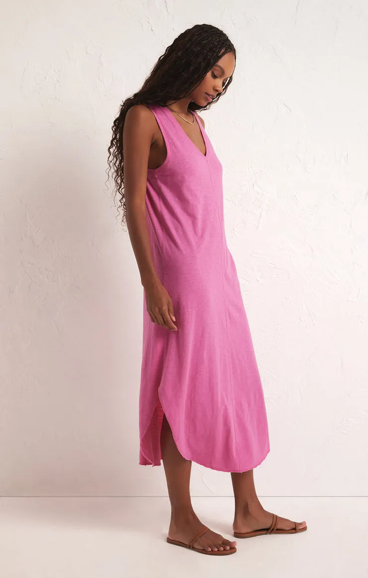 Z Supply Essentials Reverie Midi Dress (Heartbreaker Pink)