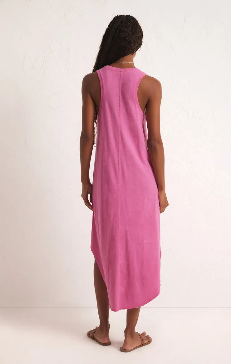 Z Supply Essentials Reverie Midi Dress (Heartbreaker Pink)